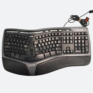 Microsoft Natural Ergonomic Keyboard 4000v1.0 Silver/Black KU-0462 *Working